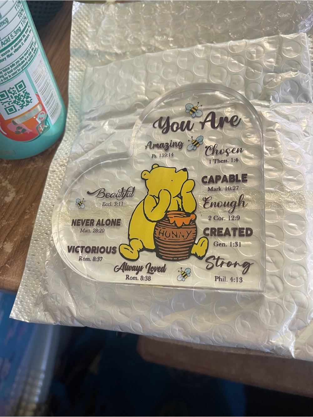 Winnie the Pooh You  Are Heart-Shaped mini plaque